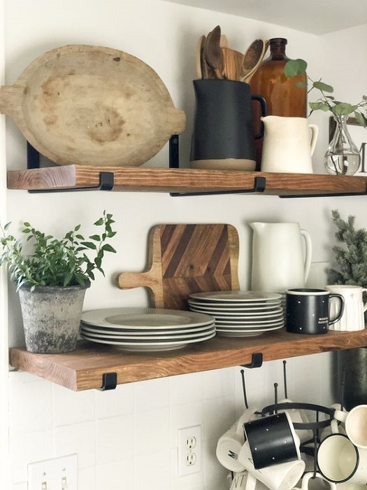 15 Attracting Open Kitchen Shelves Styles You Are Looking For