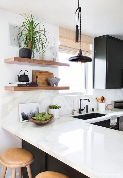 15 Attracting Open Kitchen Shelves Styles You Are Looking For