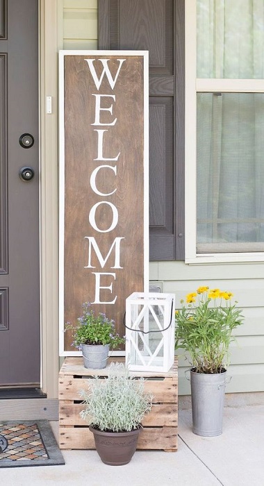 Decorate Your House With Inspring Front Door Welcome Sign DIY Make It At Home!