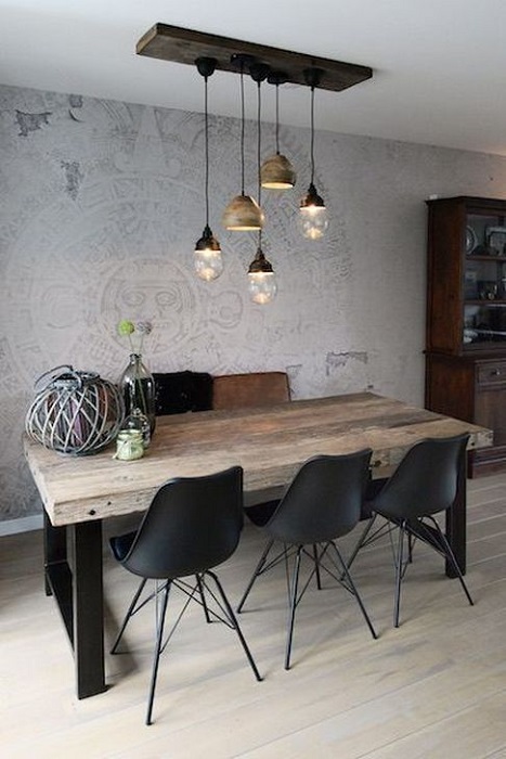 Modern And Minimalist Dining Room Design Ideas Beautified With Rustic Accents