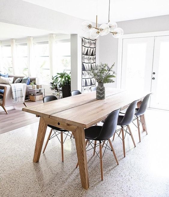 Modern And Minimalist Dining Room Design Ideas Beautified With Rustic Accents