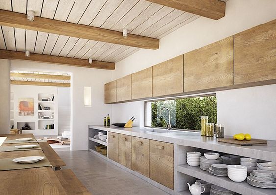 Inspiring Modern Japanese Kitchen Design Ideas Combined Soft Wooden Material In It