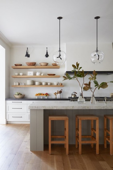Easy And Inspiring Open Kitchen Shelves Decor Tips To Remodel Old Look In The Kitchen